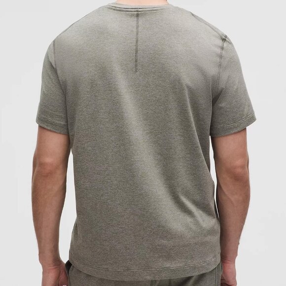 NWT Lululemon Athletica Soft Jersey Short-Sleeve Shirt Heathered Grey Sage Tee L - Picture 2 of 13